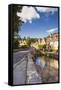 The pretty Cotswolds village of Castle Combe, north Wiltshire, England, United Kingdom, Europe-Julian Elliott-Framed Stretched Canvas