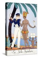 The Pretty Islander-Georges Barbier-Stretched Canvas