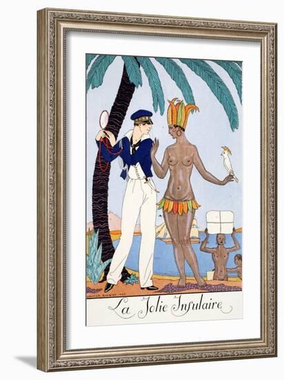 The Pretty Islander-Georges Barbier-Framed Giclee Print