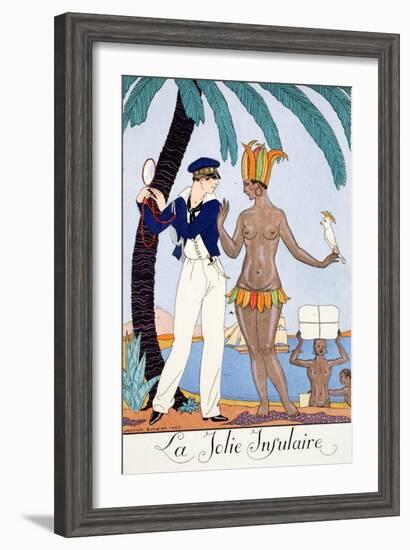 The Pretty Islander-Georges Barbier-Framed Giclee Print