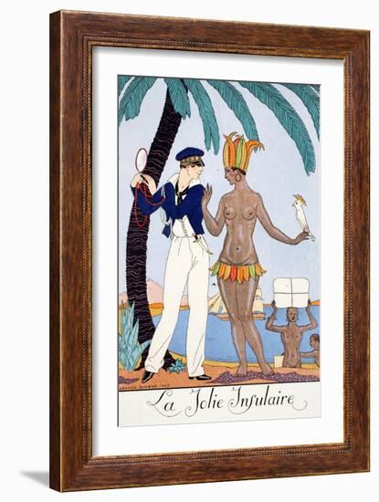 The Pretty Islander-Georges Barbier-Framed Giclee Print