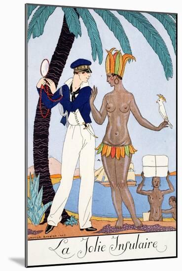 The Pretty Islander-Georges Barbier-Mounted Giclee Print