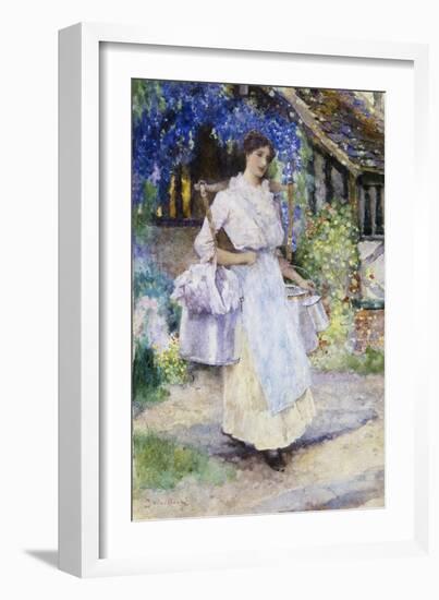 The Pretty Milkmaid-David Woodlock-Framed Giclee Print