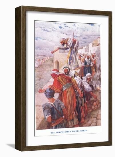 The Priests March around Jericho-Arthur A. Dixon-Framed Giclee Print