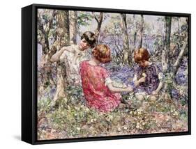 The Primrose Chain (Oil on Canvas)-Edward Atkinson Hornel-Framed Stretched Canvas