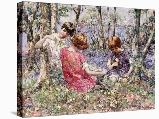 The Primrose Chain (Oil on Canvas)-Edward Atkinson Hornel-Stretched Canvas