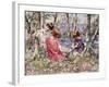 The Primrose Chain (Oil on Canvas)-Edward Atkinson Hornel-Framed Giclee Print