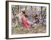 The Primrose Chain (Oil on Canvas)-Edward Atkinson Hornel-Framed Giclee Print