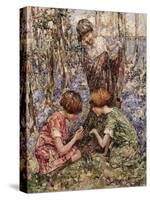 The Primrose Gatherers (Oil on Canvas)-Edward Atkinson Hornel-Stretched Canvas