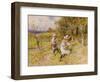 The Primrose Gatherers (W/C on Paper)-William Stephen Coleman-Framed Giclee Print
