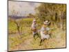 The Primrose Gatherers (W/C on Paper)-William Stephen Coleman-Mounted Giclee Print