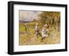 The Primrose Gatherers (W/C on Paper)-William Stephen Coleman-Framed Premium Giclee Print