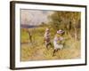 The Primrose Gatherers (W/C on Paper)-William Stephen Coleman-Framed Giclee Print