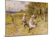 The Primrose Gatherers (W/C on Paper)-William Stephen Coleman-Mounted Giclee Print