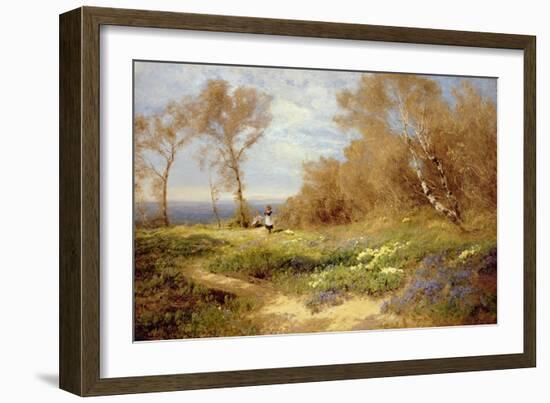 The Primrose Gatherers-John Clayton Adams-Framed Giclee Print