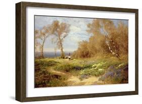 The Primrose Gatherers-John Clayton Adams-Framed Giclee Print