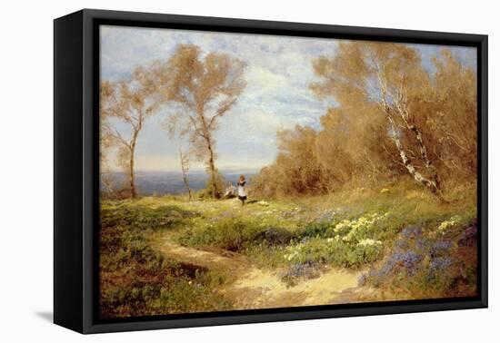 The Primrose Gatherers-John Clayton Adams-Framed Stretched Canvas