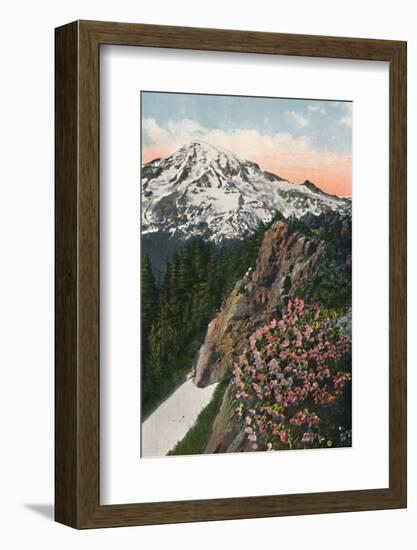 'The Primrose on Mount Rainier', c1916-Asahel Curtis-Framed Photographic Print