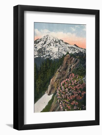 'The Primrose on Mount Rainier', c1916-Asahel Curtis-Framed Photographic Print