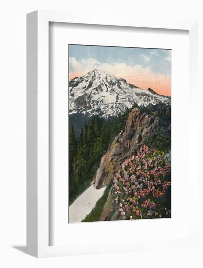 'The Primrose on Mount Rainier', c1916-Asahel Curtis-Framed Photographic Print