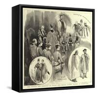 The Prince and Princess of Wales and Prince Albert Victor at Cambridge-null-Framed Stretched Canvas