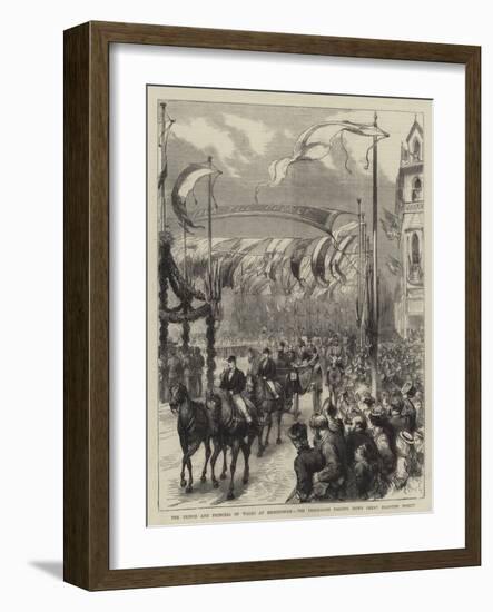 The Prince and Princess of Wales at Birmingham, the Procession Passing Down Great Hampton Street-null-Framed Giclee Print