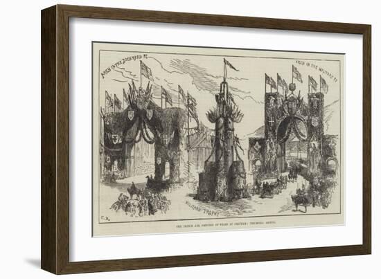 The Prince and Princess of Wales at Chatham, Triumphal Arches-Charles Robinson-Framed Giclee Print