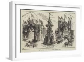 The Prince and Princess of Wales at Chatham, Triumphal Arches-Charles Robinson-Framed Giclee Print