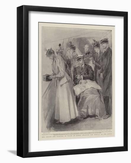 The Prince and Princess of Wales at Cowes, Awaiting the Arrival of the Queen-William Small-Framed Giclee Print