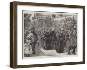 The Prince and Princess of Wales at Manchester, Procession in the Exhibition Building-William Heysham Overend-Framed Giclee Print
