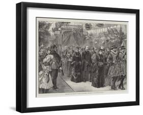 The Prince and Princess of Wales at Manchester, Procession in the Exhibition Building-William Heysham Overend-Framed Giclee Print