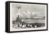 The Prince and Princess of Wales at Plymouth: Scene on the Hoe on the Arrival of the Royal Yacht in-null-Framed Stretched Canvas