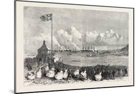 The Prince and Princess of Wales at Plymouth: Scene on the Hoe on the Arrival of the Royal Yacht in-null-Mounted Giclee Print