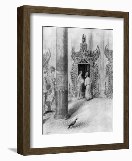 The Prince and Princess of Wales in King Theebaw's Palace, Mandalay, Burma, 1906-Samuel Begg-Framed Premium Giclee Print