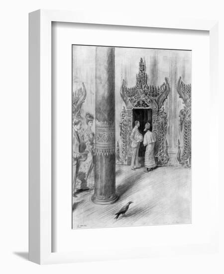 The Prince and Princess of Wales in King Theebaw's Palace, Mandalay, Burma, 1906-Samuel Begg-Framed Premium Giclee Print