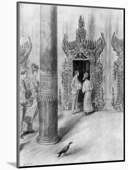 The Prince and Princess of Wales in King Theebaw's Palace, Mandalay, Burma, 1906-Samuel Begg-Mounted Premium Giclee Print