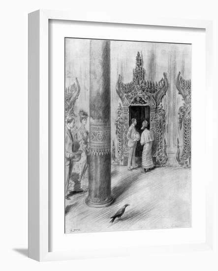 The Prince and Princess of Wales in King Theebaw's Palace, Mandalay, Burma, 1906-Samuel Begg-Framed Giclee Print