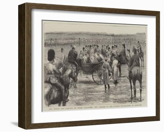 The Prince and Princess of Wales Presenting New Colours to the Gordon Highlanders at Aberdeen-Godefroy Durand-Framed Giclee Print