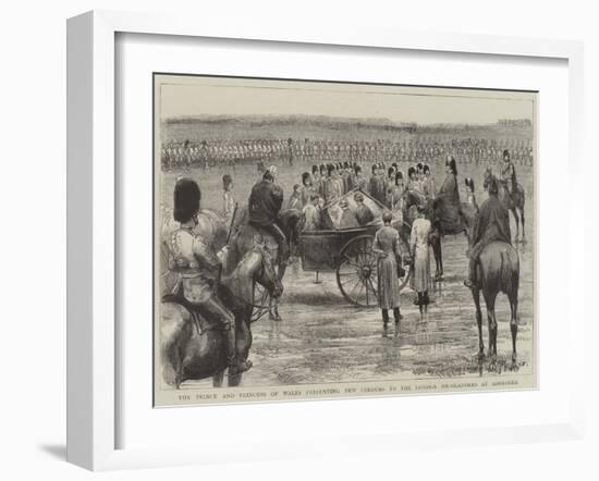 The Prince and Princess of Wales Presenting New Colours to the Gordon Highlanders at Aberdeen-Godefroy Durand-Framed Giclee Print