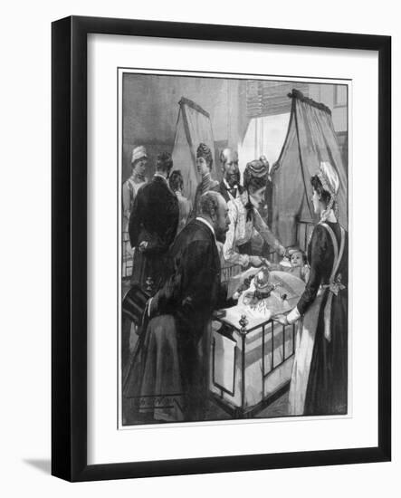The Prince and Princess of Wales Visiting the Eveline Hospital for Sick Children, 1890-Wilson-Framed Giclee Print