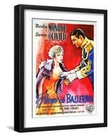 The Prince and the Showgirl, Italian Movie Poster, 1957-null-Framed Art Print