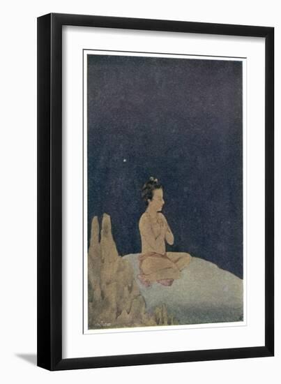 The Prince Dhruva Let Down by His Father's Weakness Turned to Meditation-Kumar Haldar-Framed Art Print