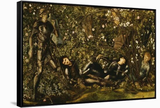 The Prince Entering the Briar Wood-Edward Burne-Jones-Framed Stretched Canvas