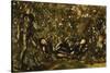 The Prince Entering the Briar Wood-Edward Burne-Jones-Stretched Canvas
