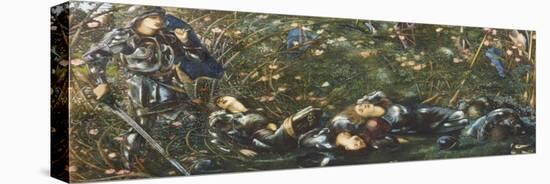 The Prince Enters the Briar Wood, Illustration from 'The Legend of Briar Rose' 1871-72-Edward Burne-Jones-Stretched Canvas