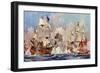 The "Prince George" at the Battle of Malaga, 1704-Charles Edward Dixon-Framed Giclee Print