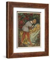 The Prince Kisses the Princess and She Awakens-Willy Planck-Framed Art Print