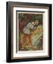 The Prince Kisses the Princess and She Awakens-Willy Planck-Framed Art Print