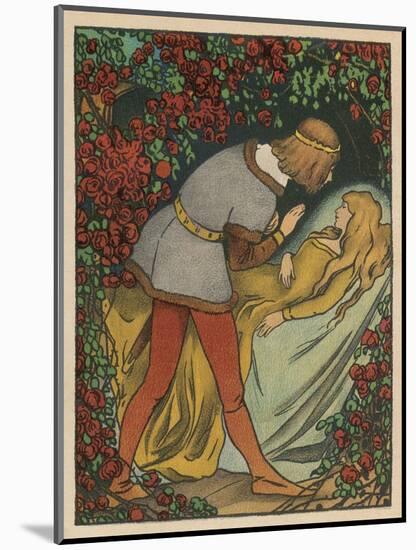 The Prince Kisses the Princess and She Awakens-Willy Planck-Mounted Art Print