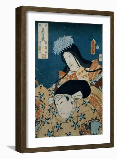 The Prince Minamoto and the Princess Shobumae-Utagawa Kunisada-Framed Giclee Print